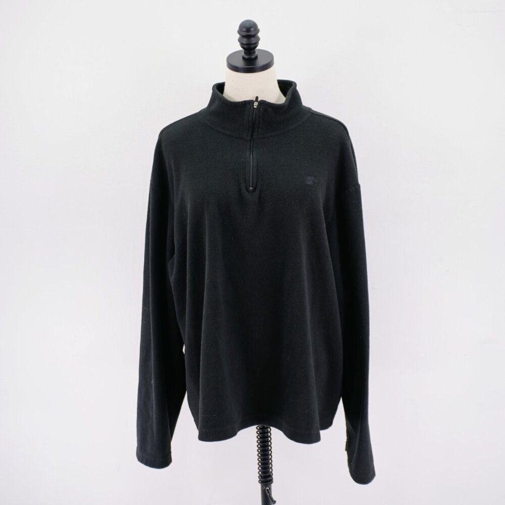 Starter XL Black Fleece 1/4 Zip Sweater / Jacket Polyester‎